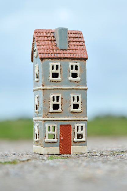 Keramikhus - Ljuslykta Ib Laursen, grått, 23 cm