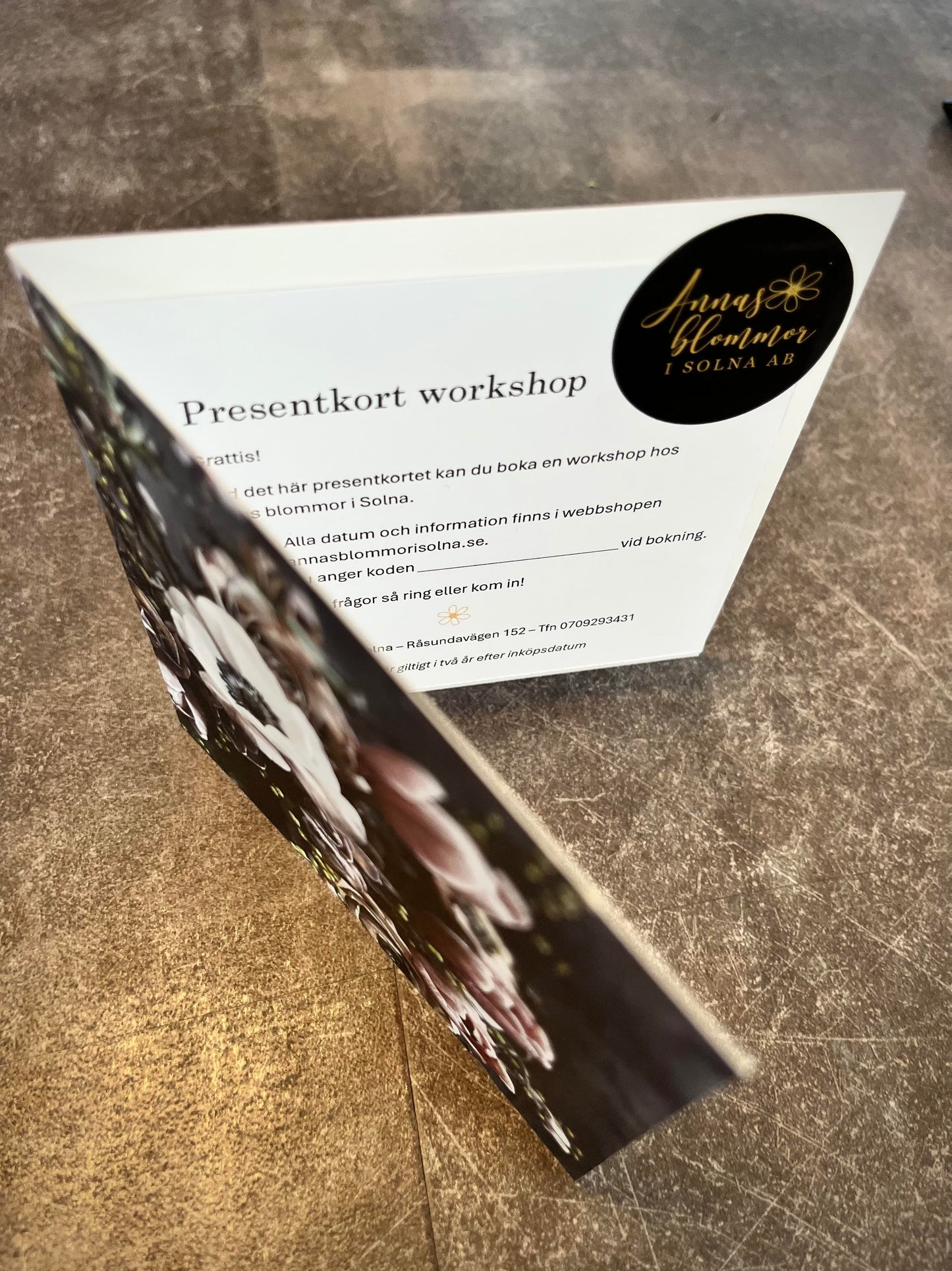Presentkort workshop